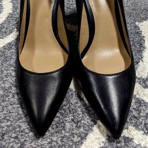 7m Ann Taylor Black Leather High Heel